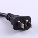 中国电源线 (3C电源线) 国标CCC认证两芯6A直角GB2099标准AC电源连接线插头