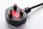 英国电源线 (UK电源) 带保险丝，注塑式大英插头，BSI1363A ASTA 认证安规标准AC电源连接线